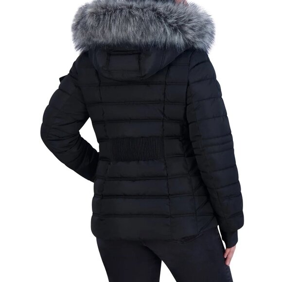 Nautica Ladies' Puffer with Faux Fur Hood - Picture 3 of 8